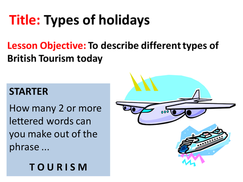 Seaside – Types of British Tourism Lesson