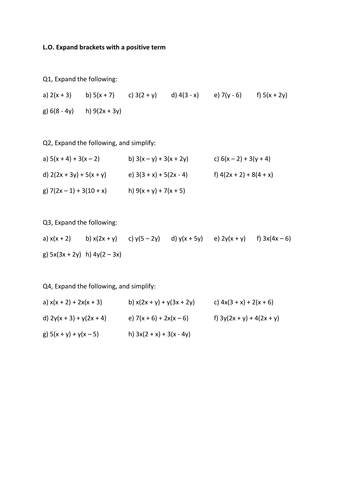 Expanding Single Brackets