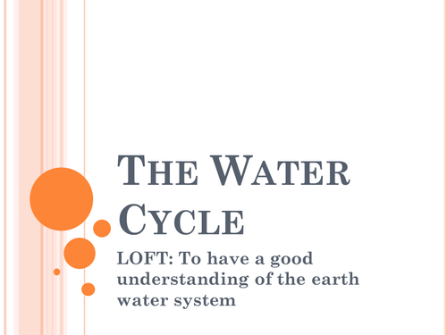 The Water Cycle Extended Writing