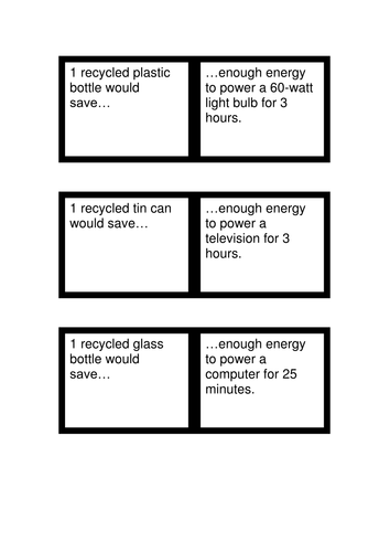 Waste and recycling match-up