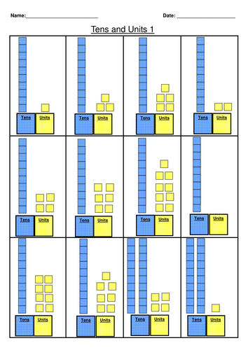 Base 10 Hundreds Tens And Units Worksheets Teaching Resources