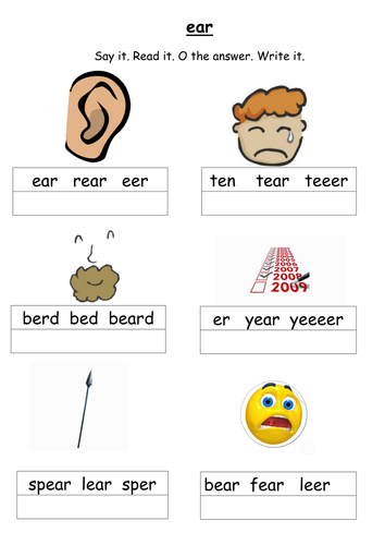 Ear activity sheet. by ambroh - Teaching Resources - Tes