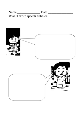 Red Riding Hood Speech Bubbles