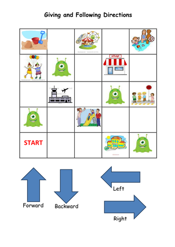 Y1 Position And Direction Activity Teaching Resources