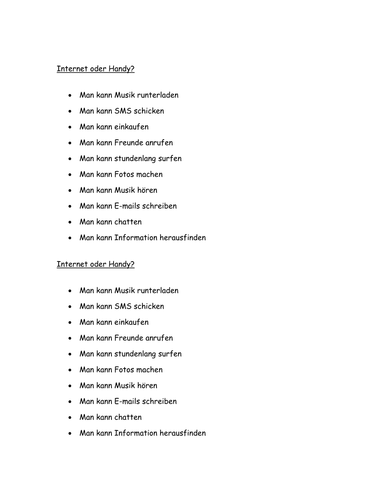 Internet oder Handy?