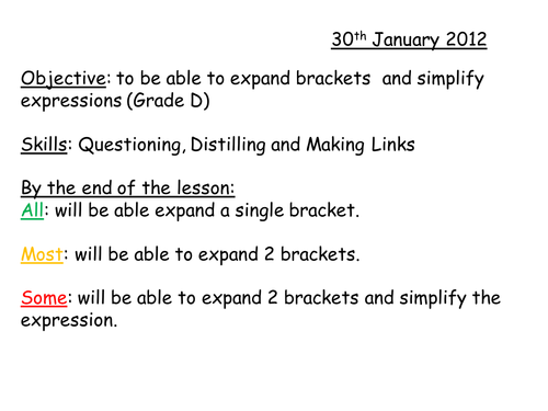 Expanding Single Brackets