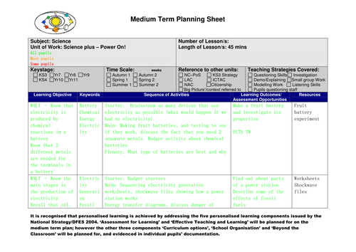 Entry Level OCR planning