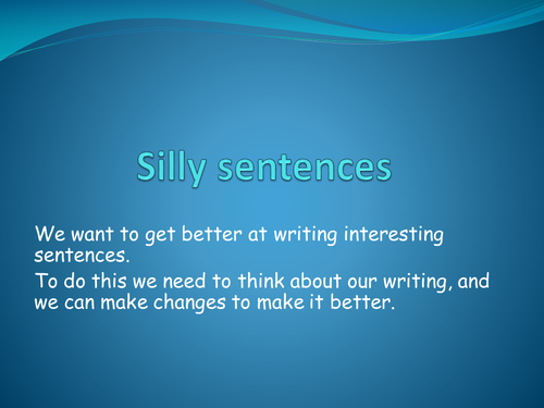 Silly sentences