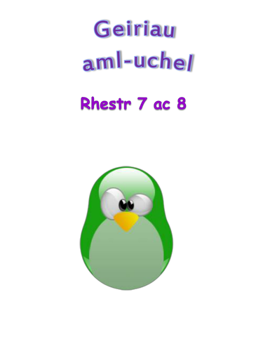 Geiriau Aml-Uchel 4 / HF-words in Welsh 4