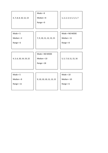 mode-median-range-card-sort-teaching-resources