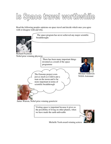 Is space travel worthwhile