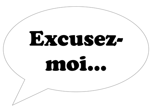 FRENCH CONVERSATIONSPEECH BUBBLES for display