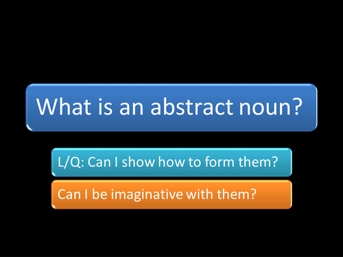 AWESOME ABSTRACT NOUNS ISLAND PART ONE