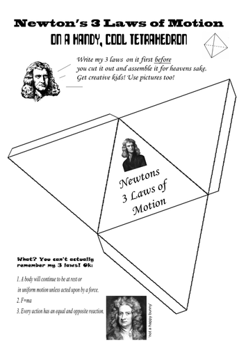 Newton's 3 Laws of Motion - Make a Tetrahedron