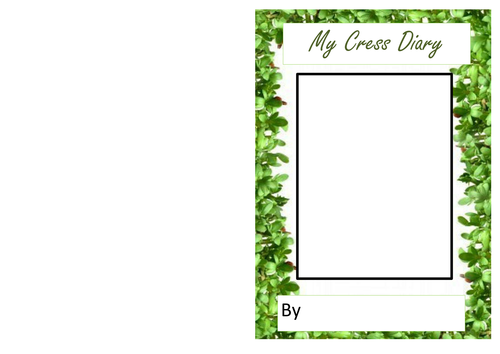Cress Diary. Plan, prediction and recording