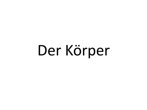 Der Körper
