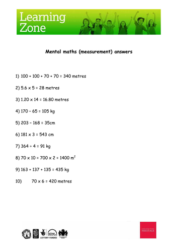 Mental maths questions