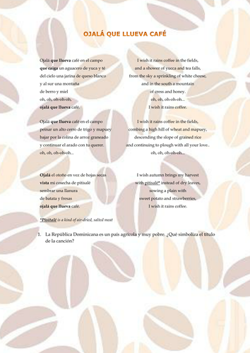 Subjunctive through a song