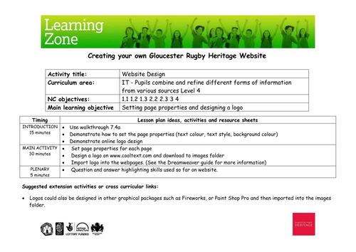 Website Design: page properties