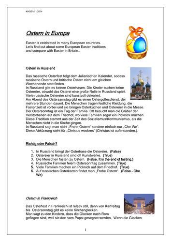 Ostern In Europa Teaching Resources