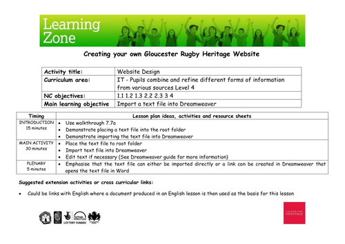 Website Design: import text into Dreamweaver