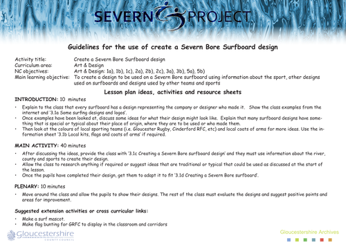 Create a Severn Bore Surfboard design