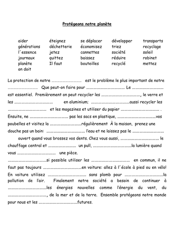 L´environnement problèmes et solutions