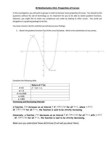 Properties of Curves | Teaching Resources