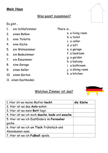KS3 German: Mein Haus (with NEW reading activity)