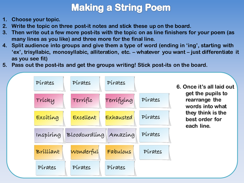 Create a String Poem | Teaching Resources