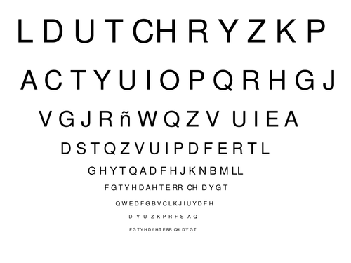 Eyetest for Alphabet practice