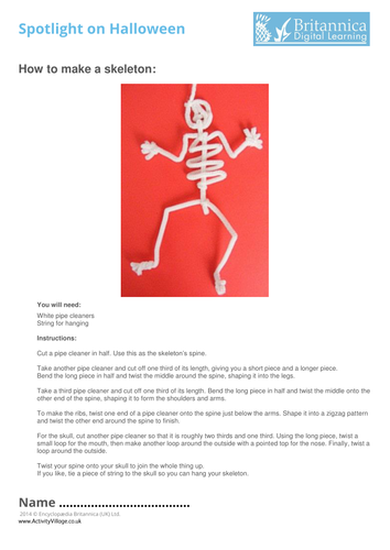 How to make a skeleton activity | Teaching Resources
