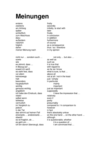 Meinungen