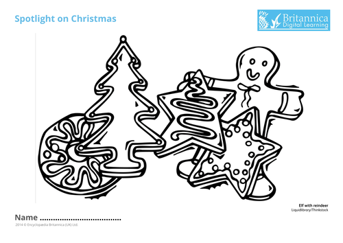 Christmas Cookies Colouring Sheet Teaching Resources