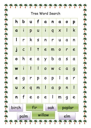 Tree Word search