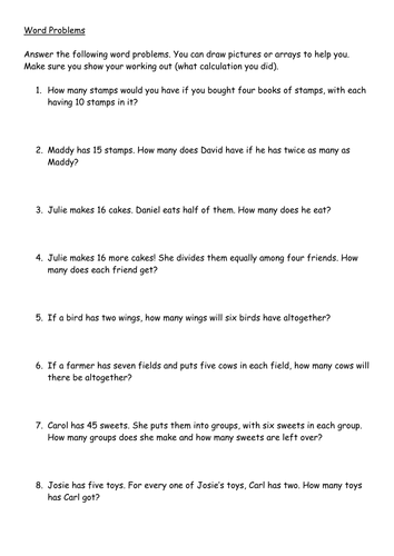 for 1 doc worksheets grade math hannahw2 worksheet word problems Multiplication by