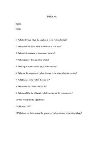 A review test on pollution and weathering