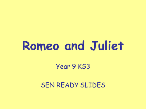 Romeo and Juliet compared with War Poetry