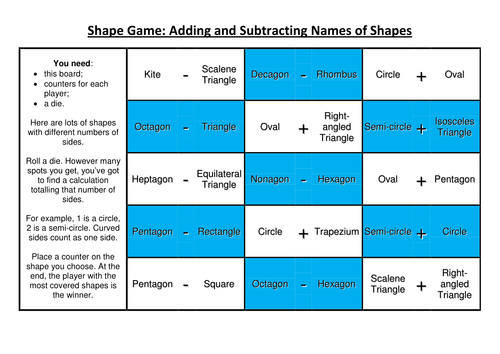 2D Shape Games