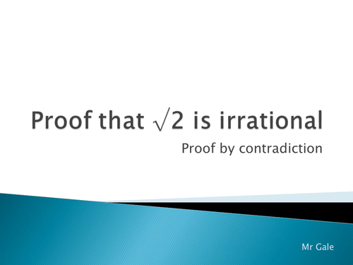 Proof that √2 is Irrational