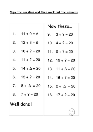 Worksheets Addition And Subtraction Facts To 20 Worksheet derive and recall addition subtraction facts by jomax766 ma worksheet doc