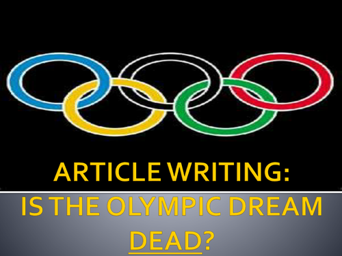 The Olympic Dream - Dead or Alive?
