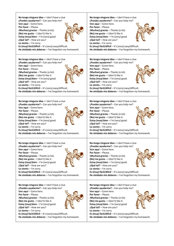 Classroom Language Credit Cards