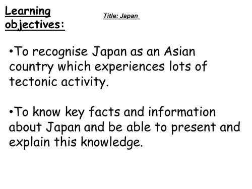 A general lesson about Japan
