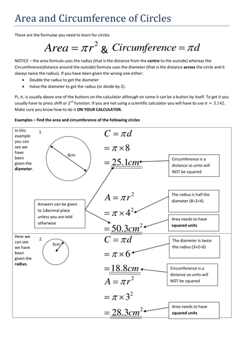 Area & Circumference of Circles for cover