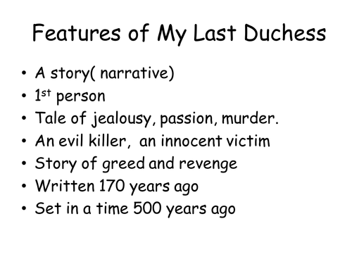 My Last Duchess