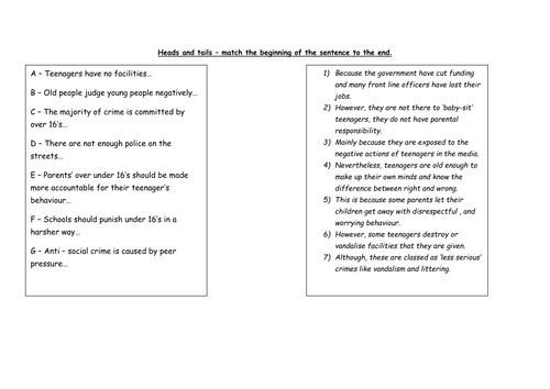 Topic Sentences by marinalaing - Teaching Resources - TES