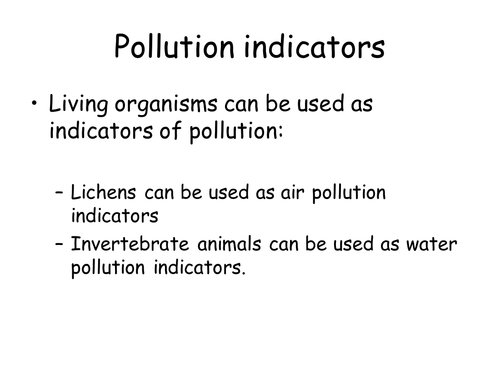 Pollution Indicators