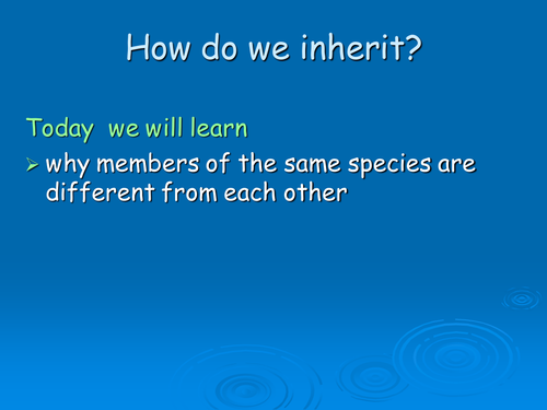 How do we inherit?