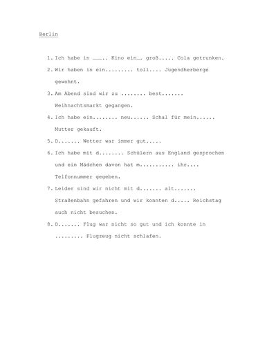 Berlin Adjective Endings